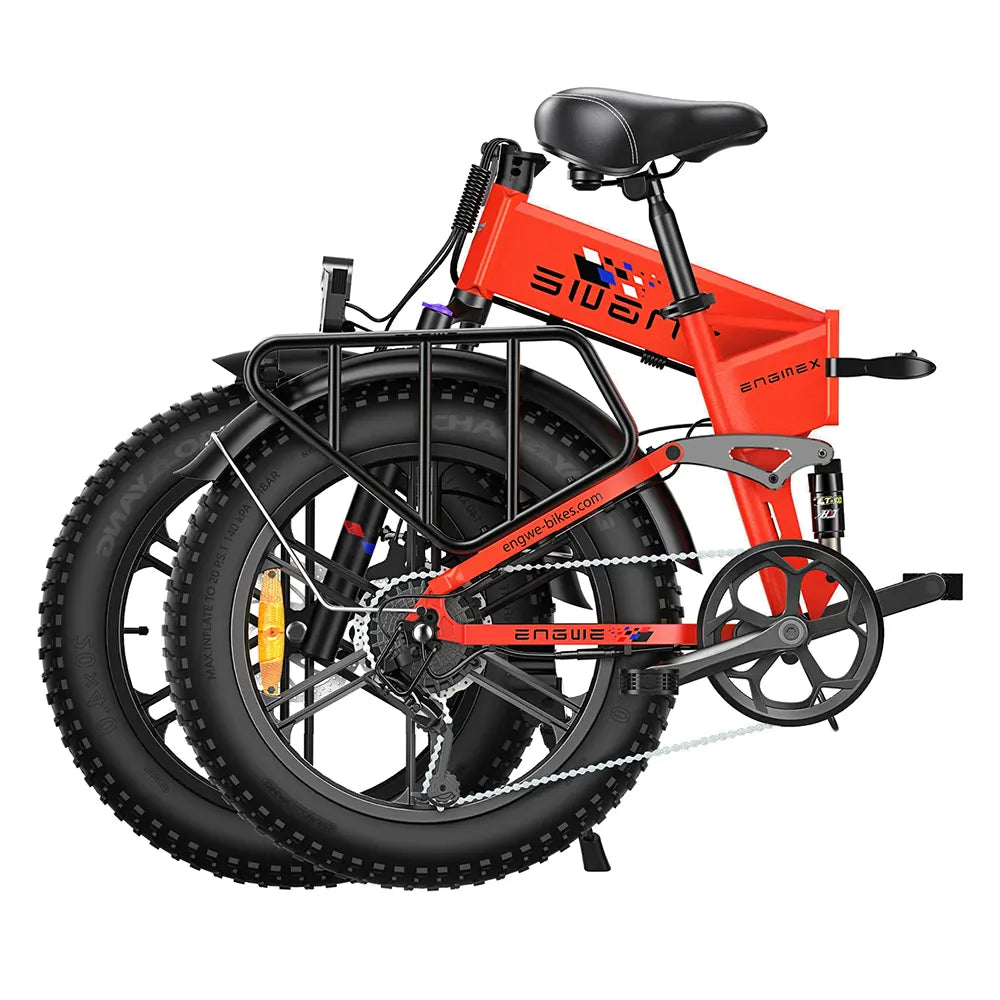 engine x red cheap folding electric bike