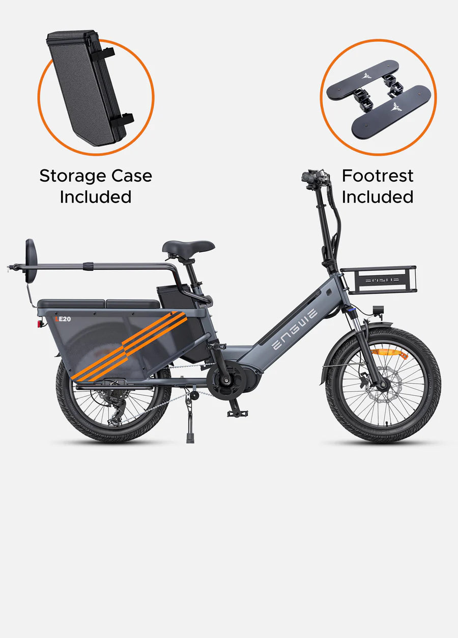 ENGWE LE20 CARGO - 250W Mid-drive Torque sensor Step-Thru Cargo Ebike | EU Direct