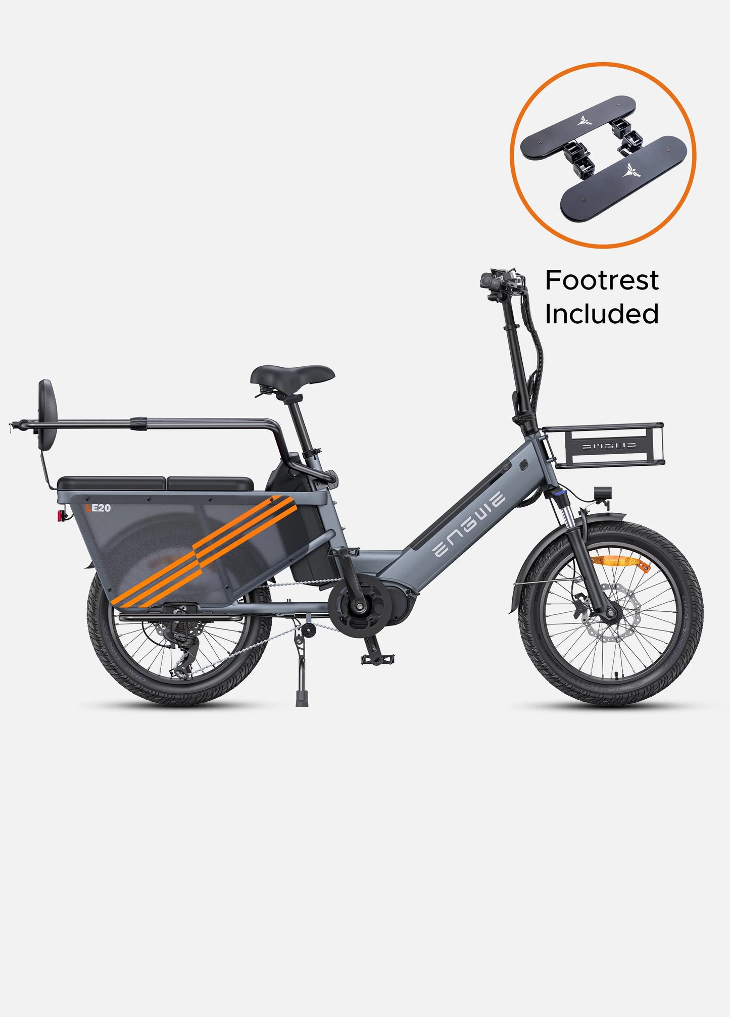 ENGWE LE20 CARGO - 250W Mid-drive Torque sensor Step-Thru Cargo Ebike | EU Direct