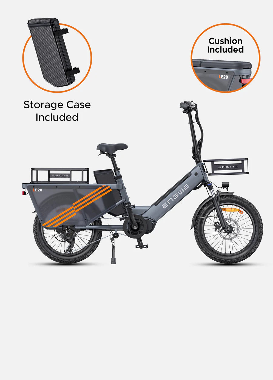 ENGWE LE20 CARGO - 250W Mid-drive Torque sensor Step-Thru Cargo Ebike | EU Direct