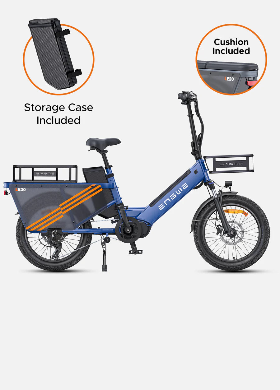 ENGWE LE20 CARGO - 250W Mid-drive Torque sensor Step-Thru Cargo Ebike | EU Direct