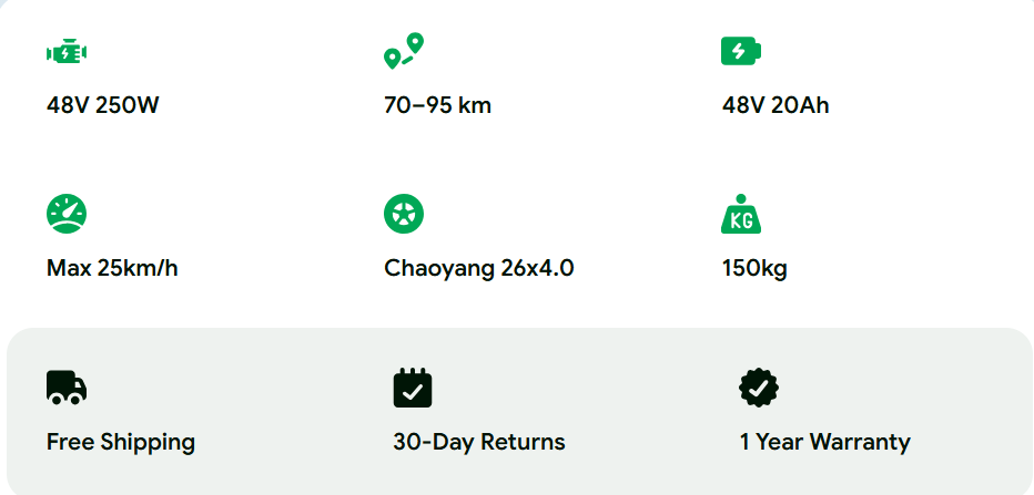 ebike f20 aura specifications