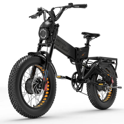 LANKELEISI X3000 MAX 2000W elektrische fiets met dubbele motor
